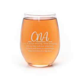 Cna Definition Stemless Wine Glass - Shift Solace, Cna Gift, Nurse Gift, Funny Gift