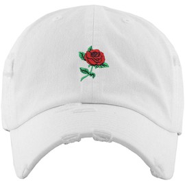 KBETHOS Rose Flowers Love Good Vibes - Gorra de béisbol ajustable unisex para hombre y mujer, Rosa blanca vintage, Talla única