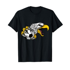 Eagle Hawk Soccer Football Cartoon Character T-Shirt