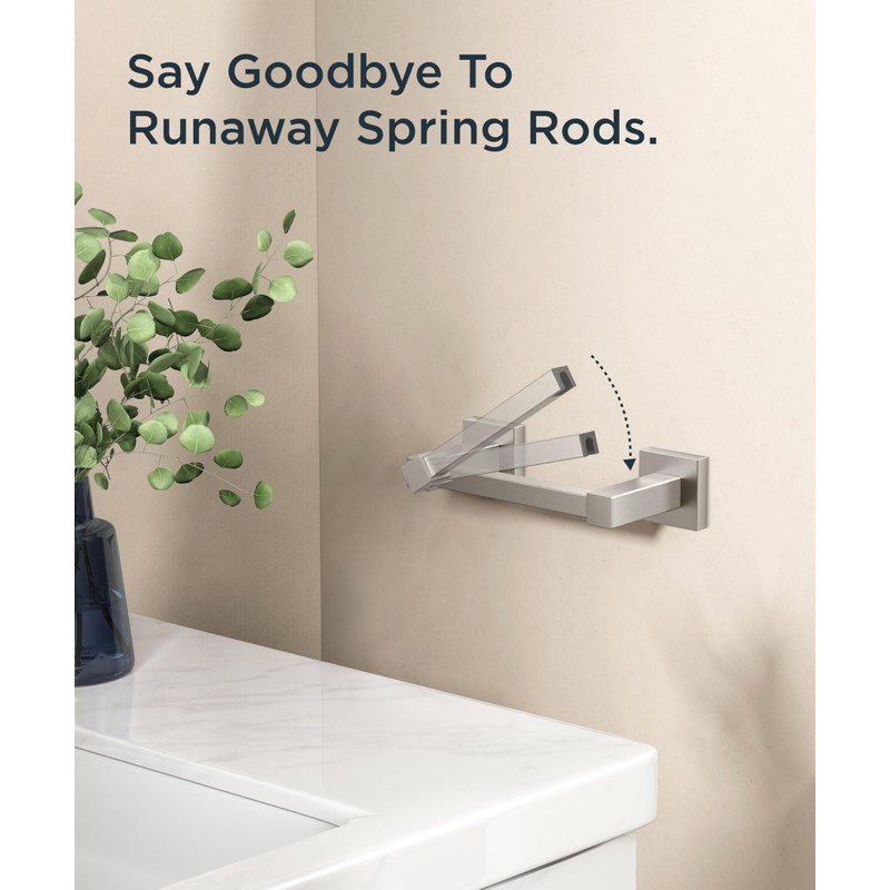FORIOUS Toilet Roll Holder, Wall Mount Stainless Steel Square Double