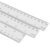 TAICHEUT 60 PCS 30cm Clear Plastic Ruler, 12 Inch Plastic