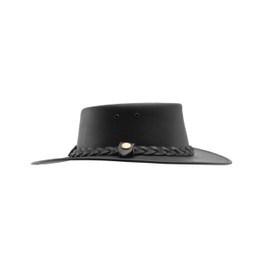 Black Jungle Sorrento Leather Western Hat Made of Best Full Leather, black