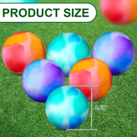 Poen 12 Pieces Hockey Balls Outdoor Street Hockey Balls High Density Minimal Bounce Design High Contrast for Street Hockey or Roller Hockey, Assorted Colored