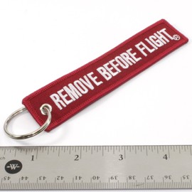 Remove Before Flight DARK RED Key Chain Aviation ATV Motorcycle Pilot Crew Tag