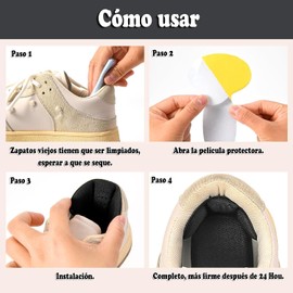 Almohadillas de Talón para Zapatos Sueltos,8 Adheribles para Zapatos de Mujer y Hombre,Plantillas para Zapatos Tacones Protector,para Calzado Deportivo,Zapatos de Cuero,Tacones Altos,etc.