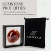 KALIFANO Carnelian Palm Stone with Healing & Calming Effects -