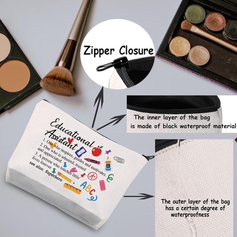 TSOTMO Educational Assistant Zipper Pouch Educator Gift Educational Assistant Survival