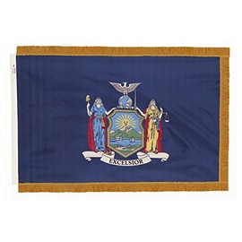 Nylon Indoor New York State Flag - 3'H x 5'W