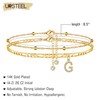 Ursteel Ankle Bracelets for Women, G Initial Anklet 14K Gold