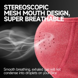 QINGLONGLIN Balaclava Ski Mask Warm Full Face Cover Winter Full Face Mask for Skiing Snowboarding Outdoor Sports Red