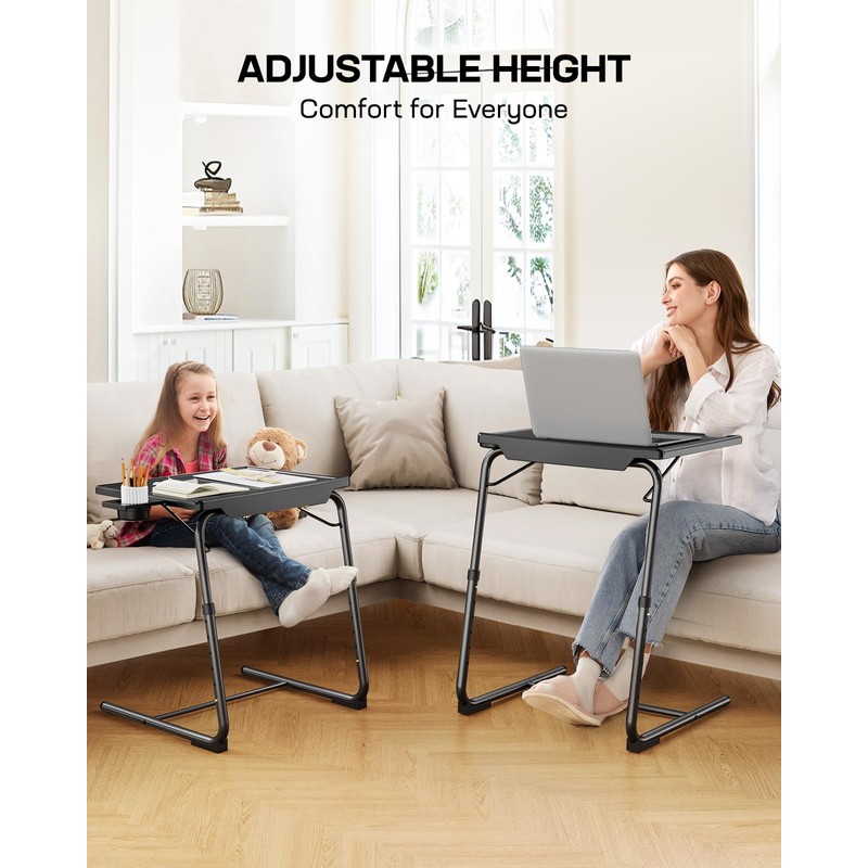 LORYERGO TV Tray - TV Table, Folding Table Trays, w/6