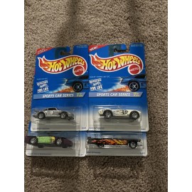 MATTEL HOT WHEELS HOT WHEELS SPORTS CAR SERIES 4 CAR SET NEW IN 1996 PACKAGES DETAILED GRAPHICS
