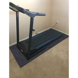 Fitness Equipment Mats, Absorbent/Waterproof – Protects Exercise Equipment and Floor，Protective Flooring Under Elliptical Machine mat, Indoor Treadmill Mat，Washable (24" x 66")