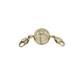 My Home Crystal - Magnetic clasp for jewellery with strong magnets and eyelet for opening in shiny gold, Acrylic