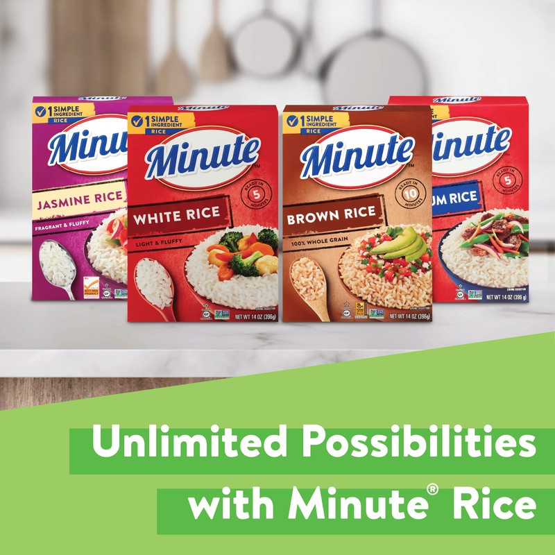 Minute Instant Brown Rice, Whole Grain, Gluten Free, Non-GMO, 14