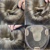 12x14 Lace Base Human Hair Toppers Invisible Middle Part Natural