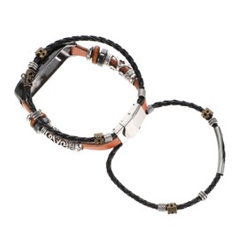 KICHOUSE Retro Smart Band 6 Beaded Wristband Vintage Style Metal Frame Easy to Install