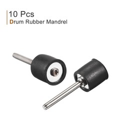sourcing map 1/2 Inch Drum Rubber Mandrels 1/8 Inch Shank Sanding Sleeve Holder for Rotary Tools 10 Pcs