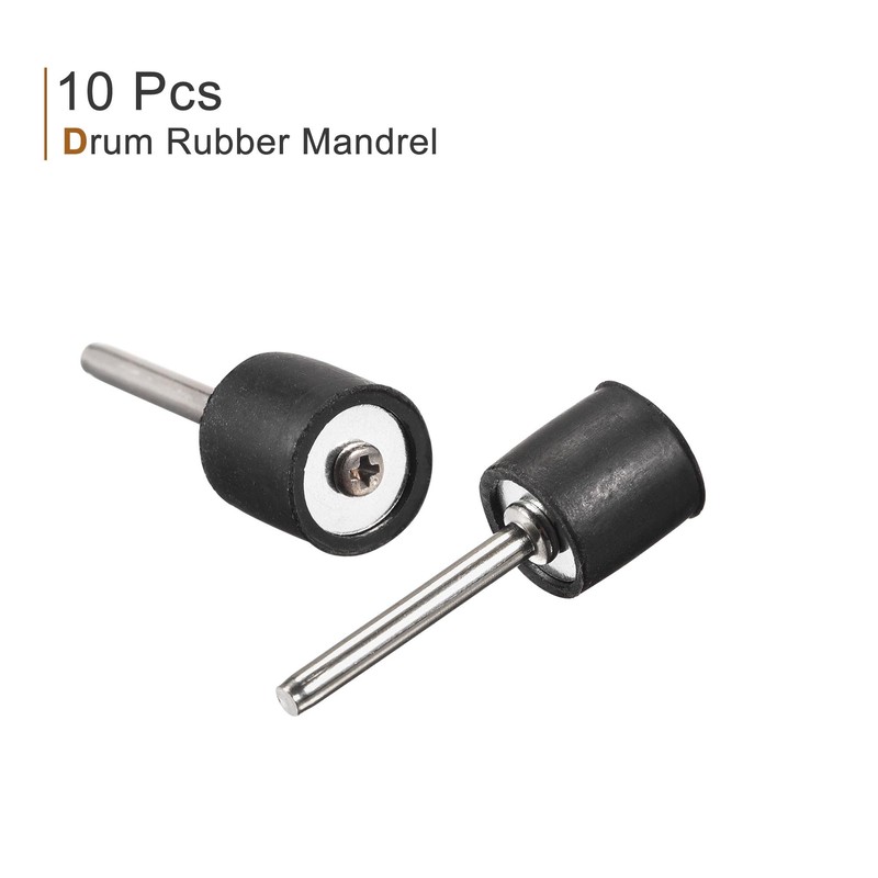 sourcing map 1/2 Inch Drum Rubber Mandrels 1/8 Inch Shank