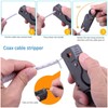 Coaxial Cable Crimper Wire Stripper Crimping Pliers with 20pcs F