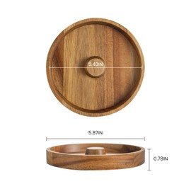 2 Pack Margarita Salt Rimmer, Wood Glass Rimmer for Cocktail, Glass Rimming for Salts and Sugars, Fits up to 5.5-inch Wide Glasses