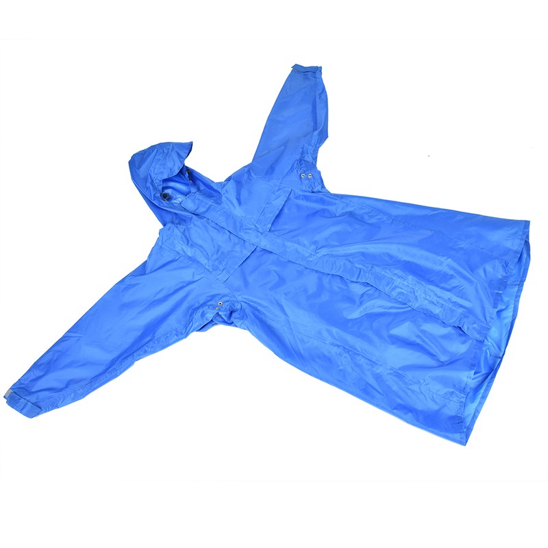 Polyester Folding Outdoor Portable Ultralight Waterproof Sleeve Hooded Raincoat(Blue)