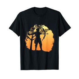 Archery Girl, Archer Bow, Vintage Retro Sunset, Nice Woman T-Shirt