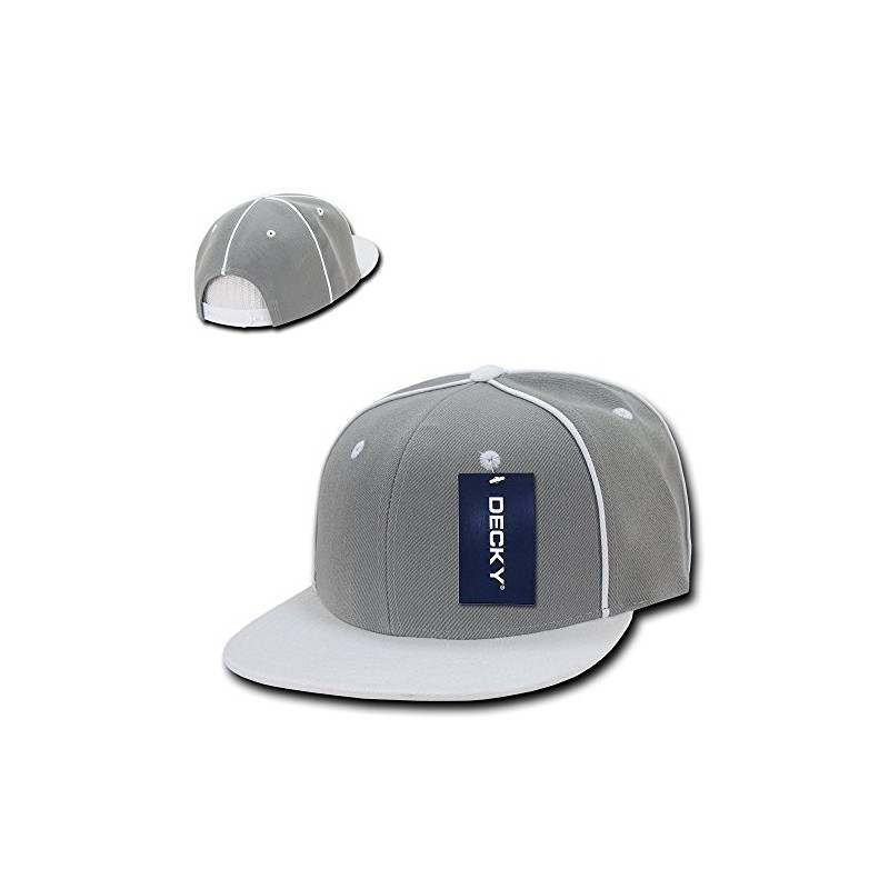 DECKY Piped Crown Snapbacks, White