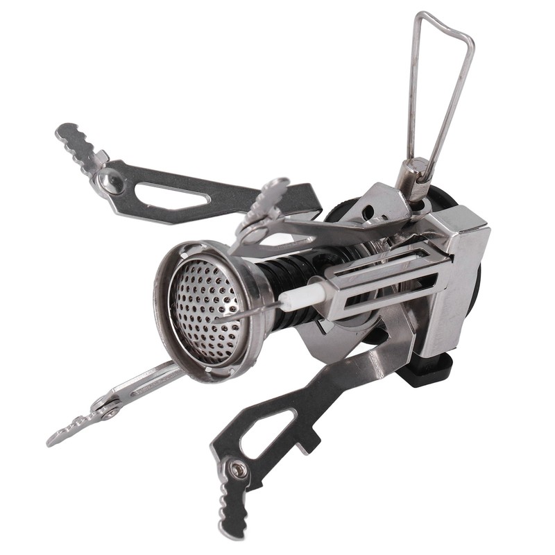 Backpacking Stove High Temperature Resistance Lightweight Foldable Gas Stove Adjustable