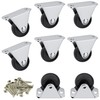 8 PCS Black Casters for Furniture,30mm(1.25 inch) Small-size Castor Wheels