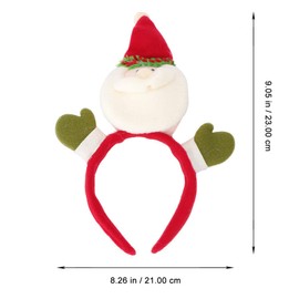 Totority 2pcs Christmas Headbands for Boys and Girls and Adults Festive Hair Accessories for Parties Lightweight and Comfortable Santa Snowman and for Holiday Celebrations Random Style