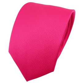 TigerTie Designer Tie in Plain Plain - Rips Structure - Binder Tie, Pink, bright pink, light pink