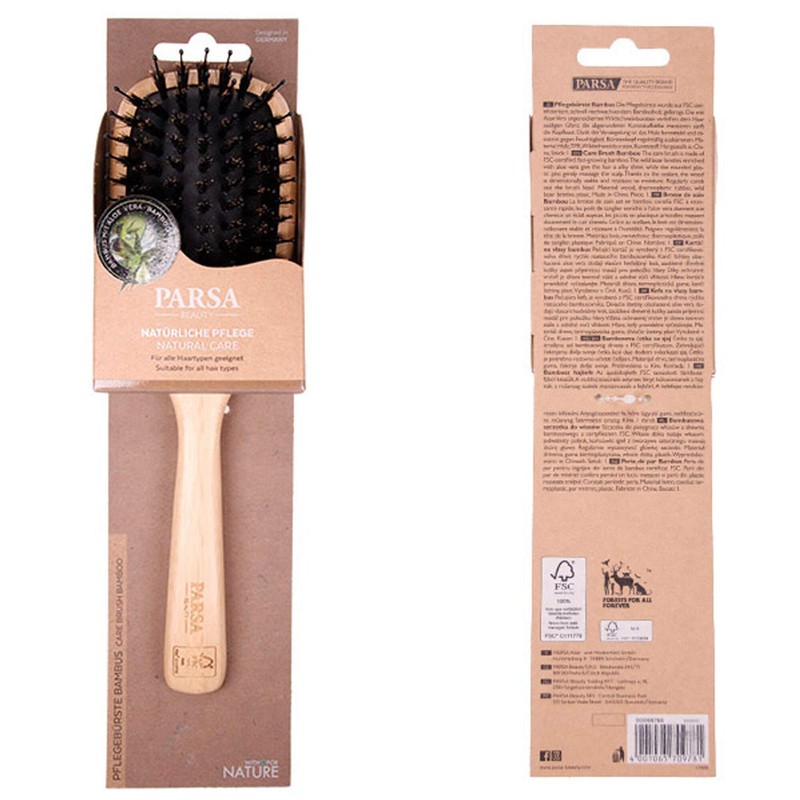 PARSA BEAUTY Professional Hair Brush Made from FSC® Certified Bamboo