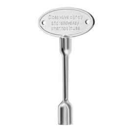 ApxRoufin Gas Valve Key, Universal Fireplace Key for Fire Pits and Outdoor Fireplaces, 3in Polished Brass Replacement Gas Valve Control, Fits 1/4" and 5/16" Turn Ball Valve in Autumn (Silver)