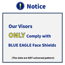 Blue Eagle Faceshield Replacement Visors (FC48) | Clear | High Impact Extrusion-grade Polycarbonate | 3 PCS
