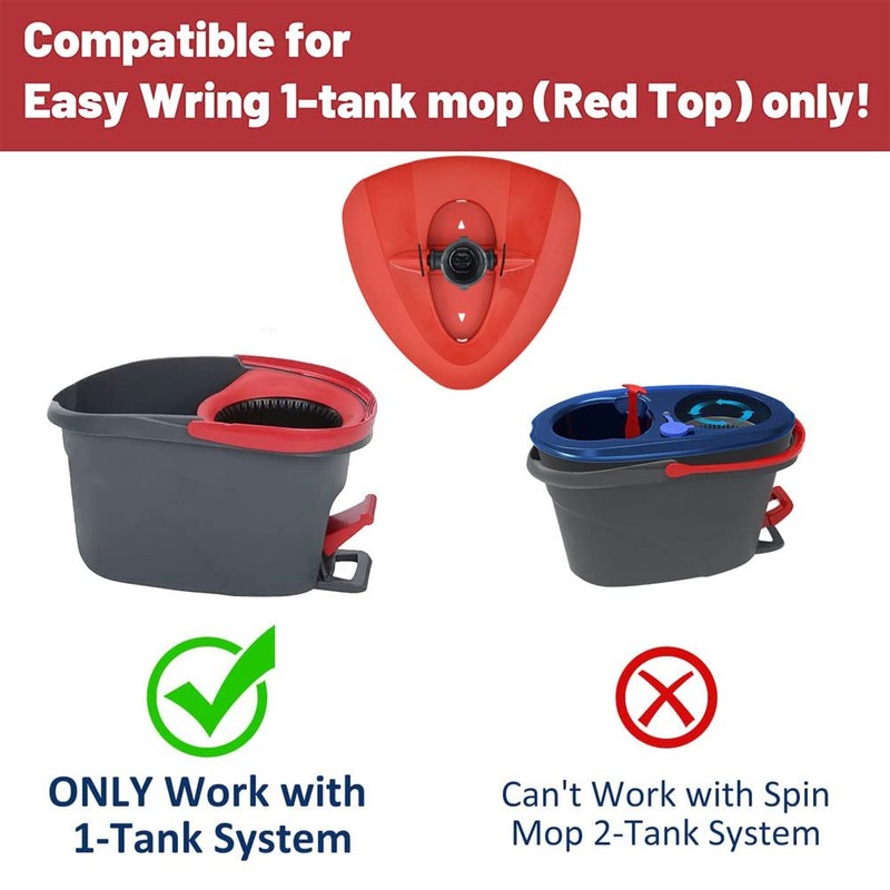 Norhogo Red Spin Mop Replacement Base Head for Viledas Mop,