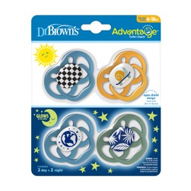 Dr. Brown's Dr. Brown's Advantage Pacifiers, Stage 2, Blue, 4-PK, Blue