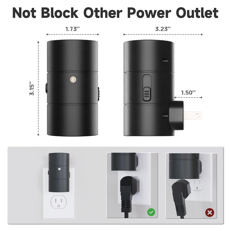 NIORSUN Dimmable Night Light,LED Night Lights Plug Into Wall 0-100LM