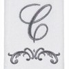 Avanti Linens - Monogram Embroided Fingertip Towel, 100% Cotton Bathroom