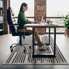 Office Chair Mat for Hardwood & Tile Floor,Modern Boho Stripe