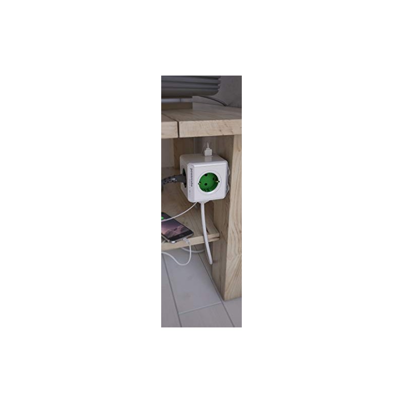 Allocacoc 1306GN/DEEXPC 5AC outlet(s) 1.5m Green,White power extension 1306GN/DEEXPC, 1.5