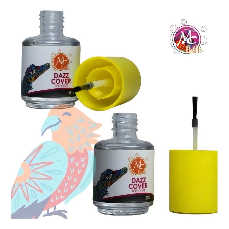 Esmalte Brillante Dazz Cover Top Coat Para Uñas. Mc Nails
