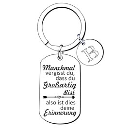 GUOYU Gifts for Women Men, Women Men Alphabet Letter Lanyard, Inspirational Gifts for Best Girlfriend, Sister, Mum, Grandma, Aunt, Dad, Uncle, Daughter, Son, Brother, Colleague, b