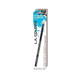 L.A. Colors 7" Eyeliner & Brow Pencil, Very Black, 0.05 Ounce