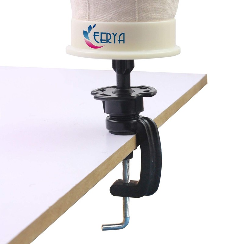 EERYA Wig Mannequin Head Stand Cosmetology Manikin Head Standard Holding