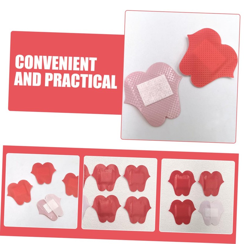 Ipetboom 4sets Self- Patches Lip Shaped for Care Non-irritating Protection