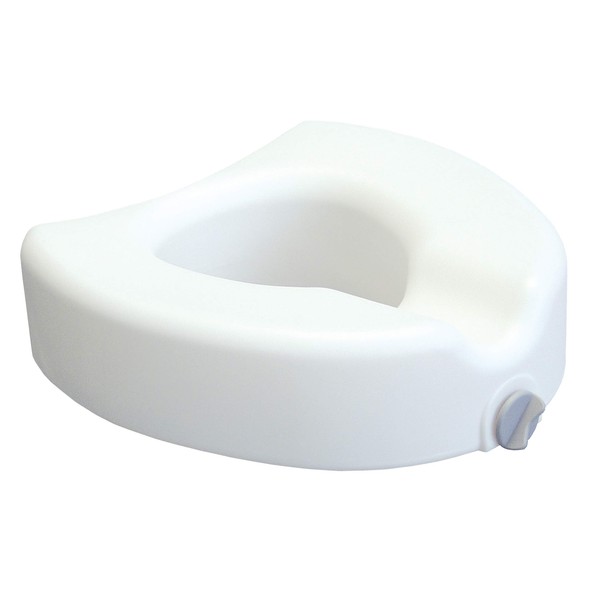Lumex 4.5" Raised Toilet Seat with Locking Clamp for a Secure Fit, 6486R