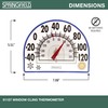 Springfield Static Cling Indoor Outdoor Thermometer, Temperature Gauge for Patio,
