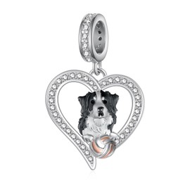 CVRAVO Bernese Mountain Dog Gifts 925 Sterling Silver Bernese Mountain Dog Charms Cute Animal Jewelry Gifts for Women