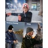 MELASA Unisex LED Beanie with The Light, USB Rechargeable Hands